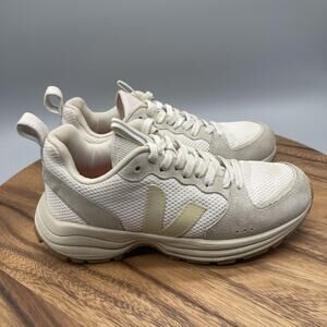 Veja Venturi Shoes Womens Size 6 White Trail Mesh Suede Walking Comfort Sneakers